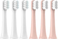 Vacuum Replacement Brush HeadsCompatible for XIAOMI MIJIA T100 4PCS Sonic Electric Tooth Soft Bristle Caps Package Nozzles(3White3Pink)