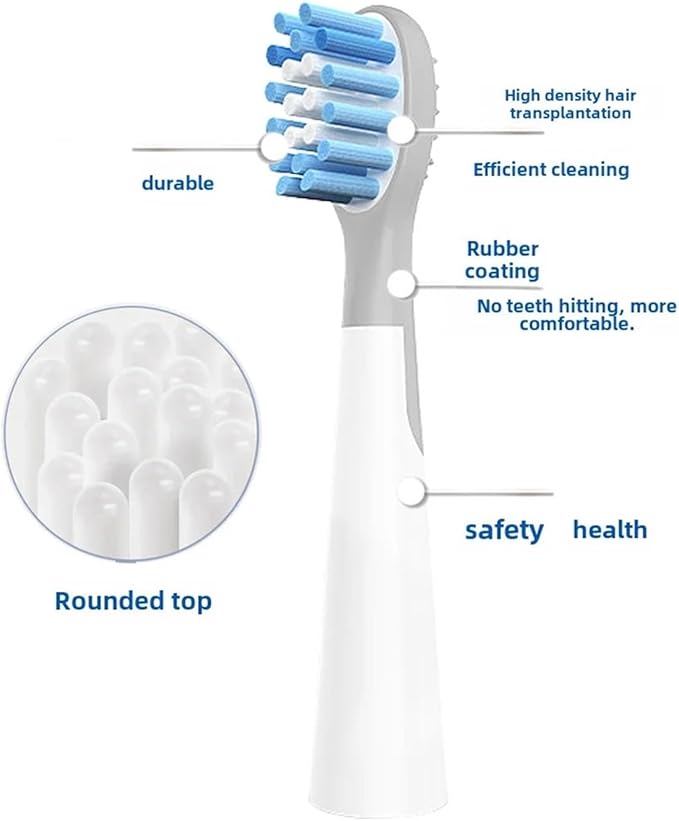 4 Pcs/Pack Replacement Brush HeadsCompatible for Q3 Q3S Q1 Children's Toothbrush Head Soft Bristles Shock-Absorbing