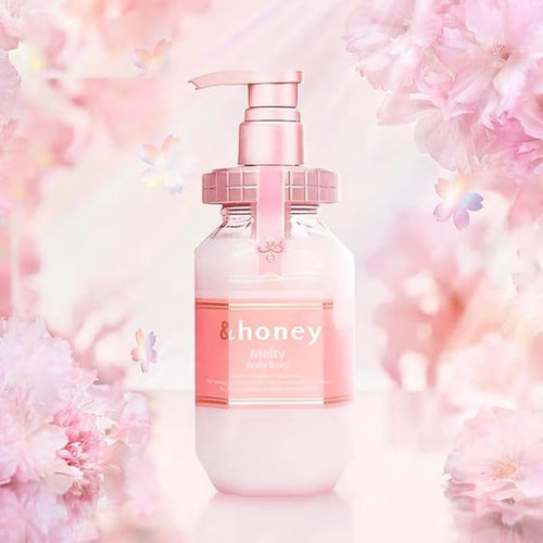 1 PC New Perfumed Honey Melty Shower Gel Skin Wash Moisturizing Hydrating Smoothing Skin Mild Formula For All Skin Types 440ml / 14.88 FL OZ