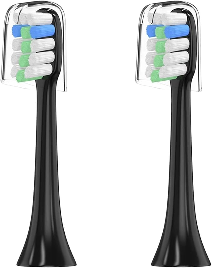 Electric ToothbrushCompatible for Soocas X1 X3 Brush for Mijia Tooth Adult(4pas Black)
