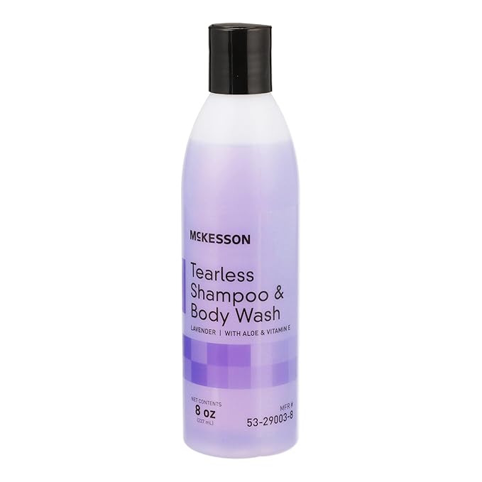 McKesson Tearless Shampoo and Body Wash with Aloe and Vitamin E Lavender Scent 8 oz 48 Count