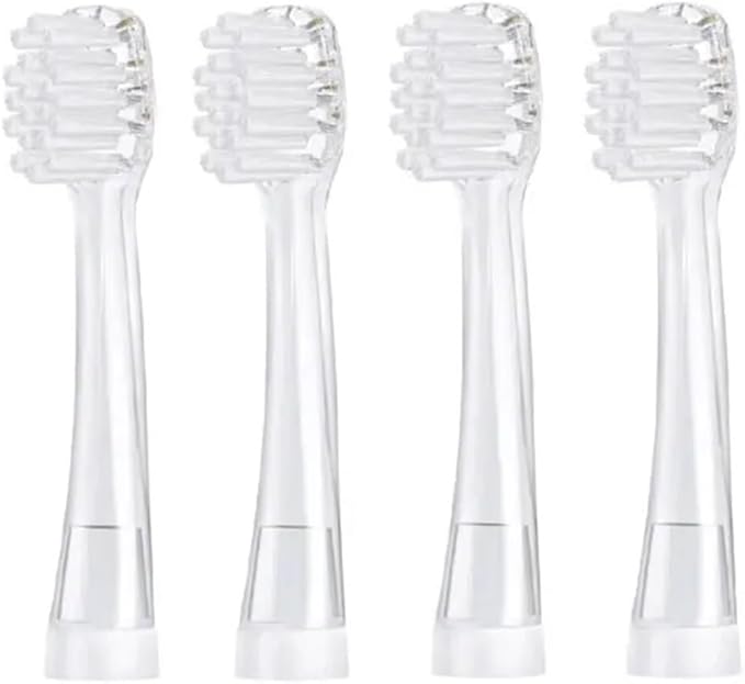 Toothbrush Heads Compatible For Seago SG902/SG602 Electric Toothbrush Heads 0-3 Years Toddler Baby Oral Hygiene Care Soft Dupon(4pcs big heads)