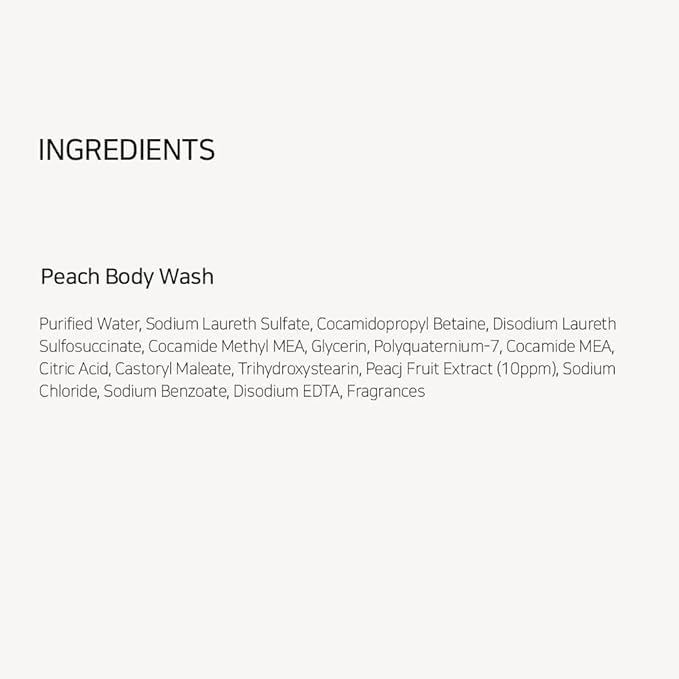 Natural Body Wash 42.3 fl oz 1.2 kg (Peach)