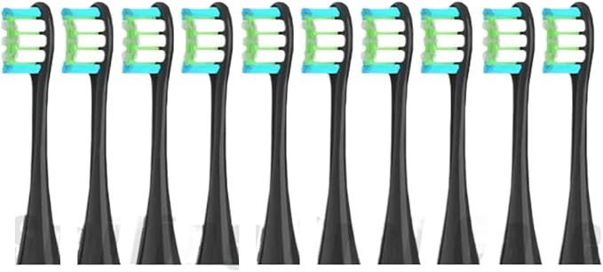 Replaceable Brush Head Compatible for Air 2 /SE/X/X PRO/ Z1/ F1 Toothbrush Vacuum Bristle Nozzle20 Pcs(Black)