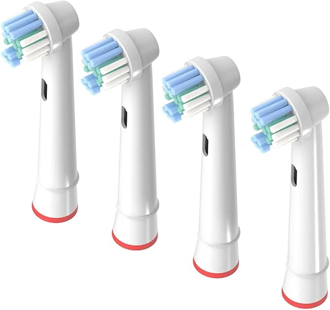 Electric Toothbrush Replacement Brush Heads Compatible for Oral B Basic Cleaning Toothbrush Nozzle BristlesD100 D25 D30 D32 4739 3709 3744(17A-8pcs)