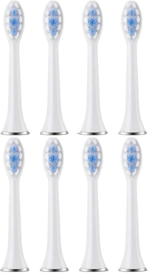 8pcs Replacement Toothbrush Heads Compatible for Revyline RL010 Accessories Nozzles Bristles(8PCS White)