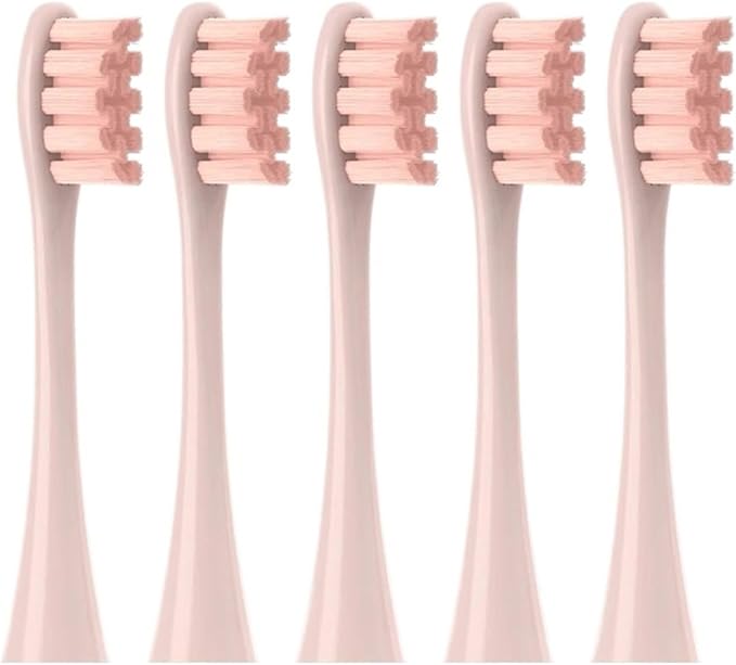 Replacement Brush HeadsCompatible for Oclean X PRO Elite/Flow/F1/One/X/All Series Sonic Electric Toothbrush Dupont Blue Green Soft Bristle(5 Pink)