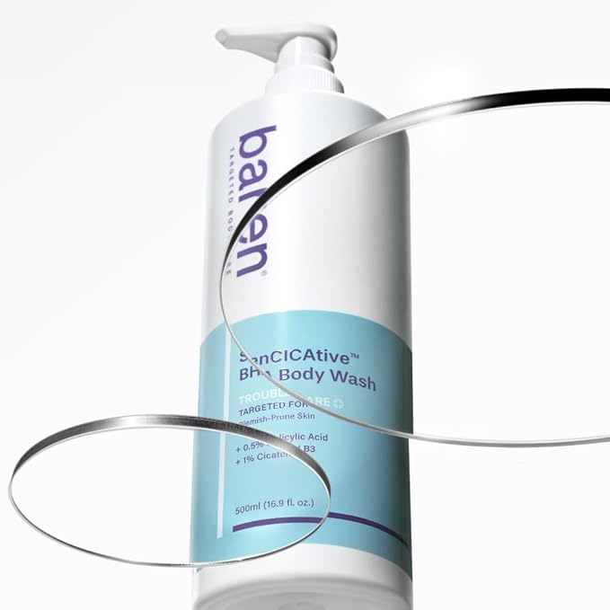 Baren Body Wash with Salicylic Acid – Gentle Exfoliating Cleanser for Sensitive Skin Hydrating and pH-Balanced Sulfate and Paraben Free Korean Skin Care 16.9 fl oz