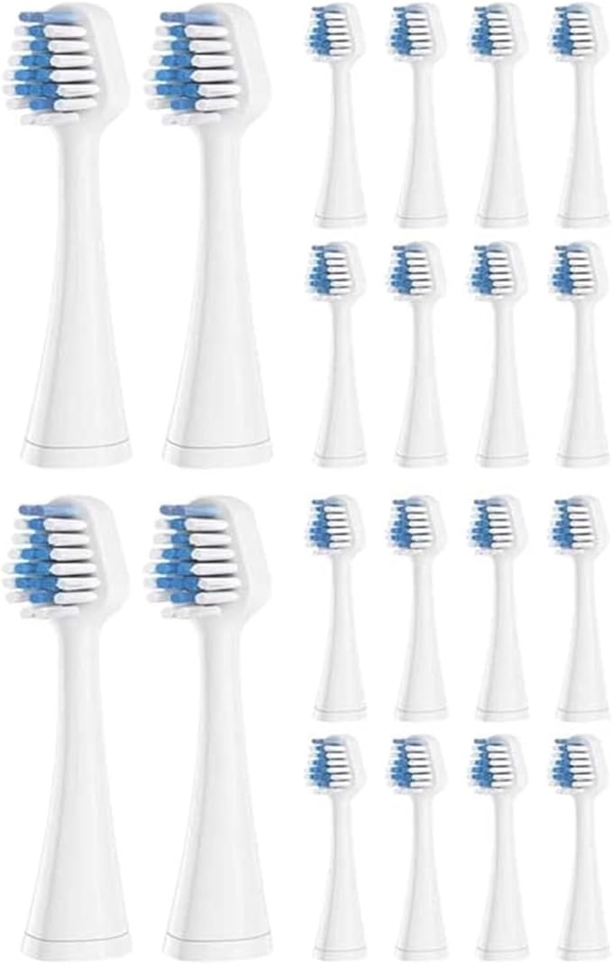 20 Replacement Heads for Electric toothbrushes Suitable for WP-862 WP-872 WP-877 WP-882 WP-892(20pcs White)