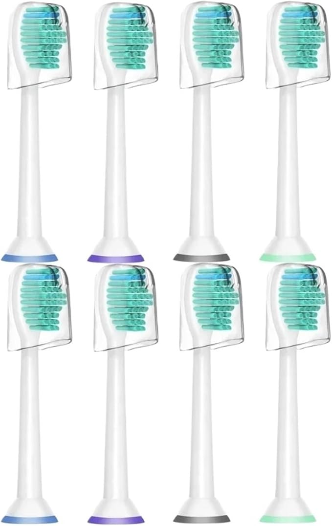 8pcs/lot Replacement Toothbrush Heads with Cap Compatible for HX6530 HX9340 HX6930 HX6710 HX9140 HX6921 HX6932