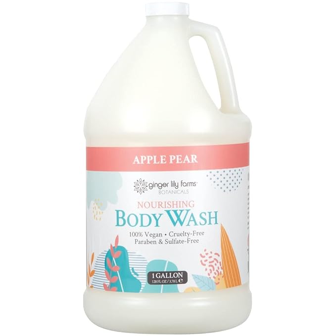 Ginger Lily Farms Botanicals Body Wash + Shampoo + Conditioner Bundle Apple Pear