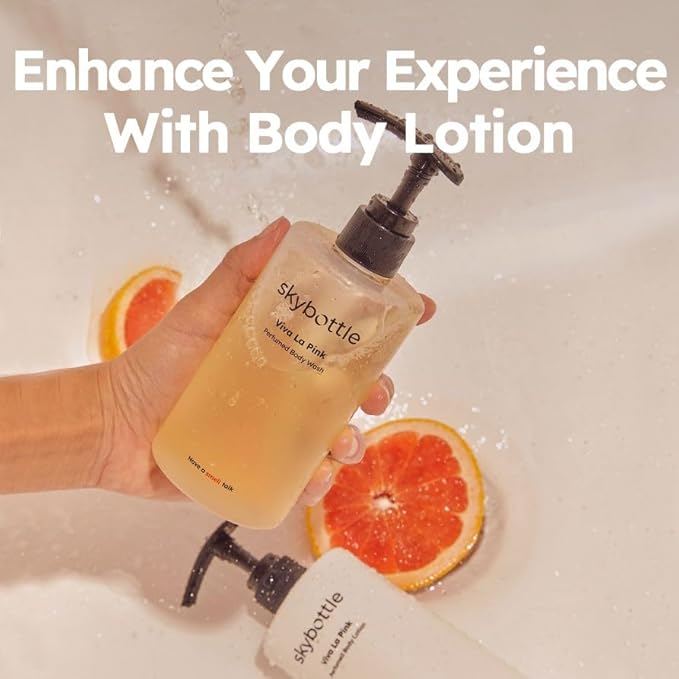 skybottle Body Wash Refreshing and Cleansing With AHA Deep Moisture for Dry Skin Perfumed with Grapefruit Citrus Fruity Scent 10.1 Fl. Oz