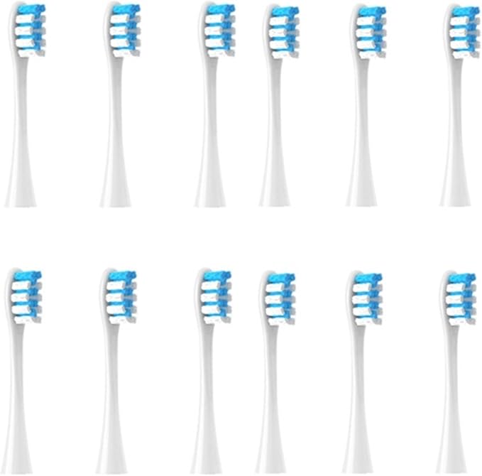 12PCS Replacement Tooth Brush HeadsCompatible for X PRO/ Z1/ F1/ One/Air 2 /SE Sonic Soft Electric(12pcs Blue)