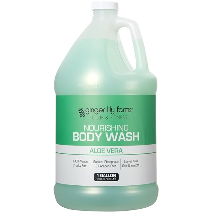 Ginger Lily Farms Club &amp Fitness Body Wash + Shampoo + Conditioner Bundle Aloe Vera