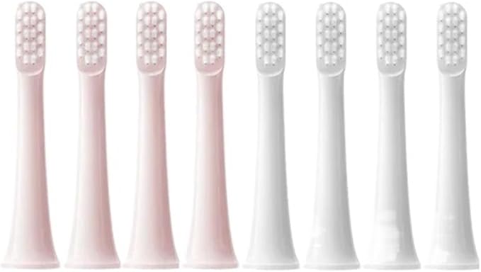 Replacement Electric Toothbrush Soft Bristle(4White 4Pink)
