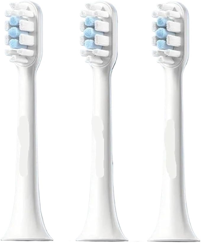 Compatible for Xiaomi Electric Toothbrush Head for T100 T200 T300 T301 T302 T700 Replacement Heads Soft Bristle Brush(3pcs Blue T301 T302)