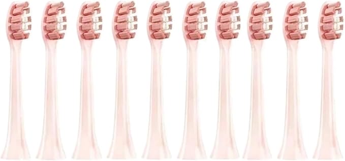 10PCS Replacement Brush Heads Compatible for HX6930 HX6064 Sonic Electric Toothbrush Vacuum Soft Bristle Nozzles(10Pink)