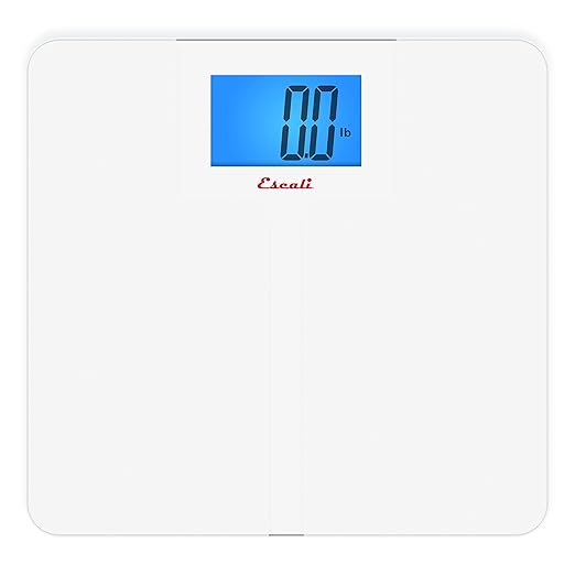 Escali High Capacity Anti-Slip Digital Bathroom Scale for Body Weight &amp Primo Digital Food Scale Multi-Functional Kitchen Scale and Baking Scale