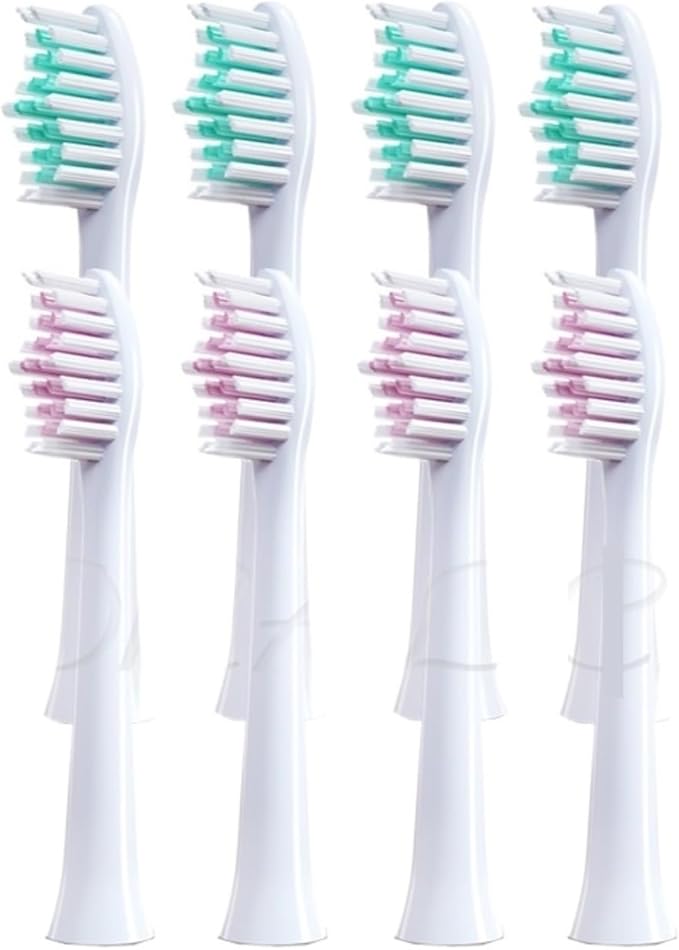 Compatible for Universal Replacement Brush Head X3/X1/X1splus/X5/X6/X7/X9/X11/X12/G5 Toothbrush Protects Teeth Gums 12 Pcs(Bule and Pink)