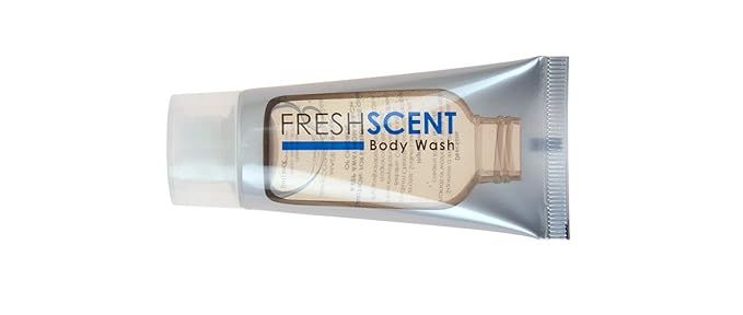 Freshscent 288 Pieces - Wholesale 1 oz Body Wash Tube - Bulk Case Travel Size Toiletries