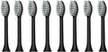 Compatible for 8pcs N100 N105 Toothbrush Replacement Brush Head(Black Brush Head 8pcs)