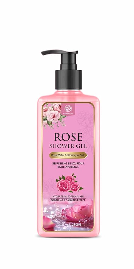 Rose Shower Gel with Himalayan Pink Salt – Luxurious &amp Refreshing Bathing Experience | 250 ml Pack of 1