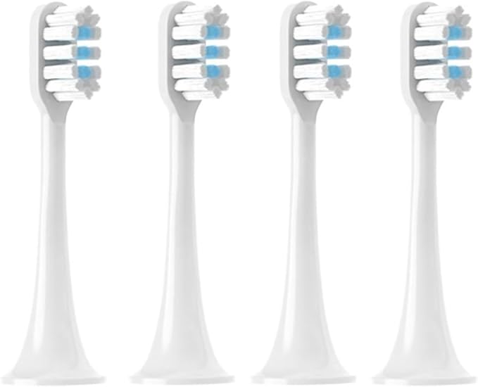 Replacement Brush Heads Compatible for T300/T500/T700 12PCS Tooth Soft Bristle Caps Package Nozzles(White)