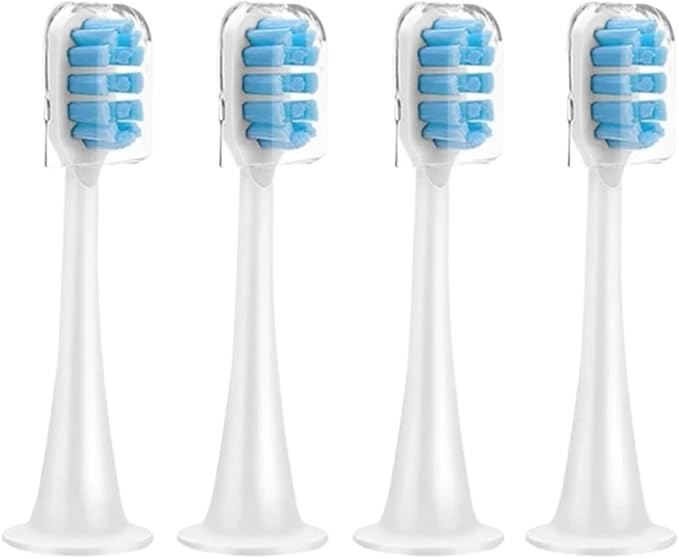 4pcs Replacement Brush HeadsCompatible for Xiaomi Mijia T300 T301 T500 Sonic Electric Toothbrush Head Soft Bristle Nozzles(2)