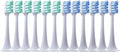 12PCS Compatible for XIAOMI MIJIA T300/T500/T700 Replacement Brush Heads Sonic Electric Tooth Soft Bristle Caps Vacuum Package Nozzles(6Green6Blue)
