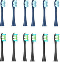 12PCS Replacement Tooth Brush Heads Compatible for X/X PRO/ Z1/ F1/ One/Air 2 /SE Sonic Soft Electric Toothbrush Cleaning(6 Dark Blue 6 Black)