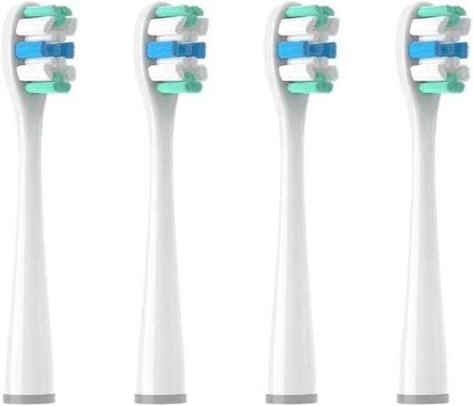 6CS Toothbrushes Head for Y1S/Y4/U1/U2/U3/P1/P4 Soft Sonic Electric Toothbrush Clean Nozzles(4CircylarWhite)