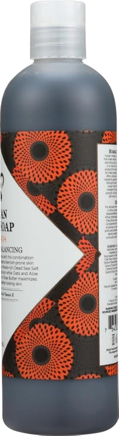 Nubian Heritage African Black Soap Body Wash Paraben Free 13 Ounce (Pack of 1)