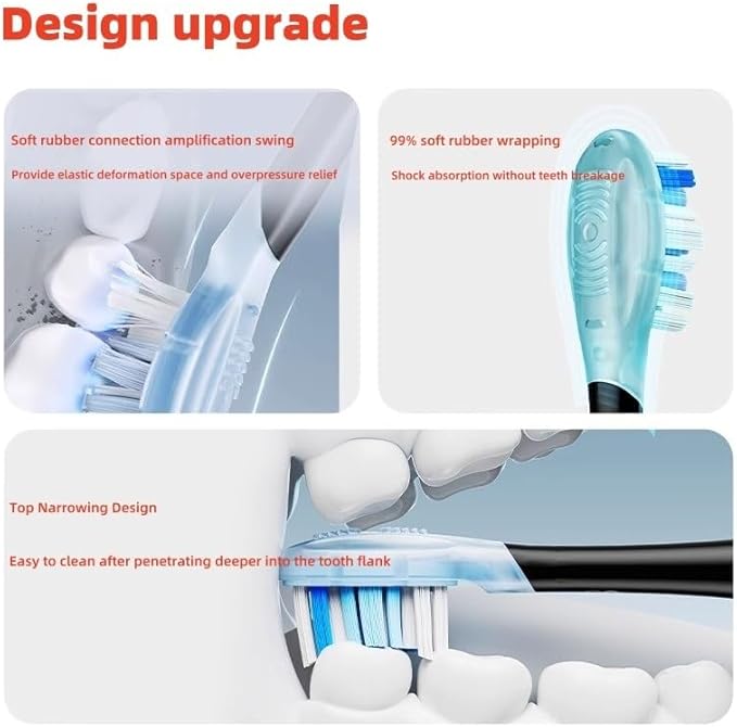Electric Toothbrush Head Compatible for Ultra Clean Series Shock Absorbent Cleaning Whitening Gum Protection Universal 2-Pack(UW02 2PCS)