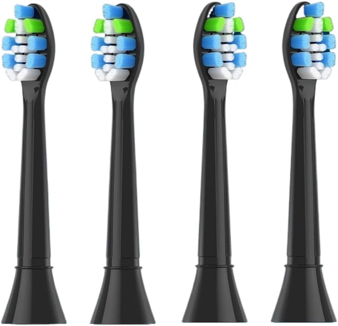 4-16Pack Replacement Toothbrush Heads Compatible For Philips Sonicare Electric Tooth Brush Electric Tooth Brush Refill(4pcs Black)