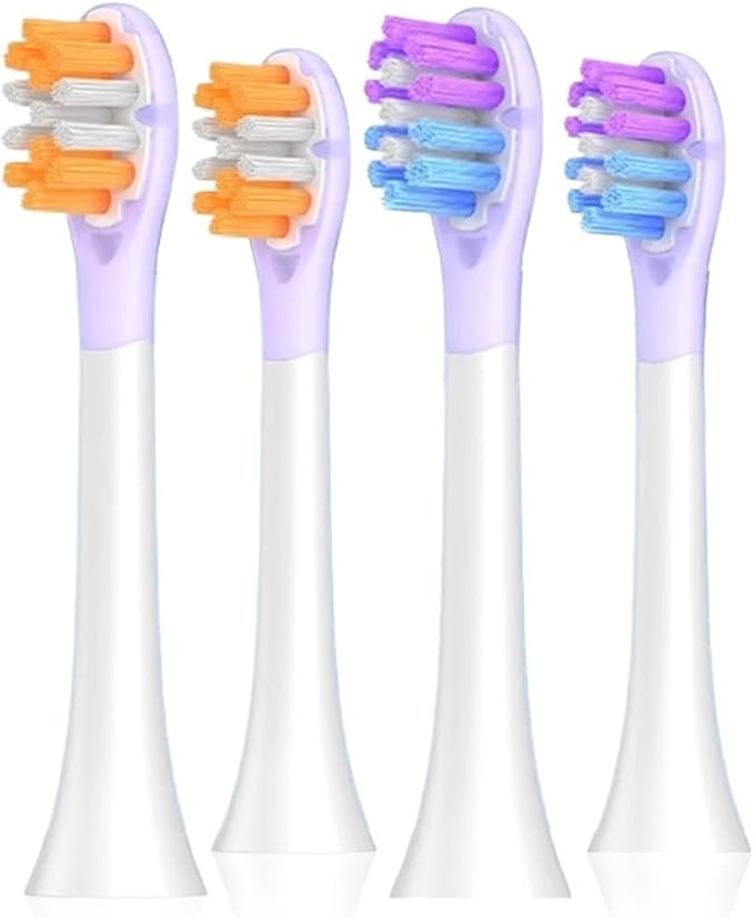 Electric Toothbrush Replacement Brush Head Compatible Phillip HX3/6/9 Series Premium Budget Medium Soft Bristle(YH751-ORANGE)