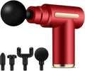 Massage Gun Portable Deep Tissue Percussion Massager for Athletes Pain Relief 10 Speeds 4 Replacement Heads