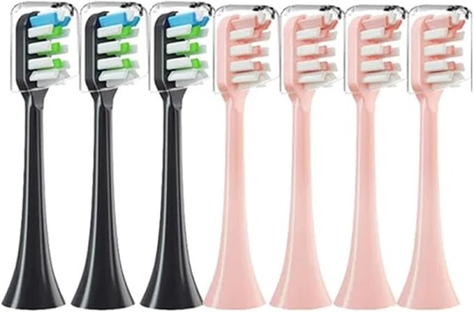 Toothbrush Vacuum BristleCompatible for X3 X5 X3U X1 V1 V2(3black 4Pink)