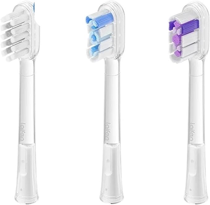 Compatible for Laifen Electric Toothbrush Brush Head LFTBO1-S LFTB01-P ABS LFTB01-A Oscillation &amp Vibration(Efficient Clean x3)