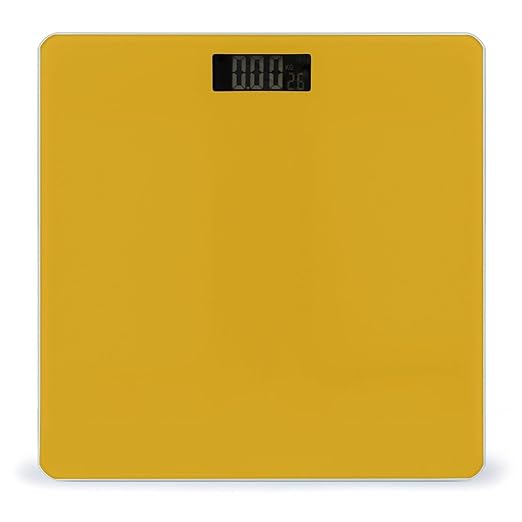 Mustard Yellow Bathroom Scale Ultra-Bright Liquid Crystal Screen Weight Scale Accurate Bathroom Body Scales for Body Weight Bathroom Pet Home Bedroom Gift-Giving