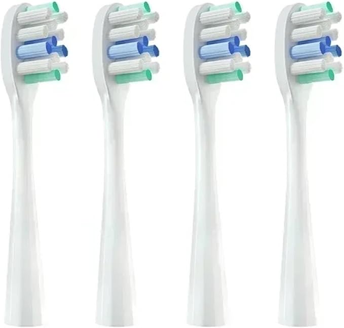ReplacementCompatible for Usmile Y1/U1/U2 Toothbrush Heads Pink Smart Electric Tooth Clean Brush Nozzles 4/10Pcs/Set(4WhiteBlueR)