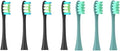 Compatible For OcleanFlow/X/X PRO/ Z1/ F1/ One/Air 2 /SE Brush Heads Soft DuPont Sonic Toothbrush Vacuum Bristle 7pcs Replacement Heads(4Black 3Green)