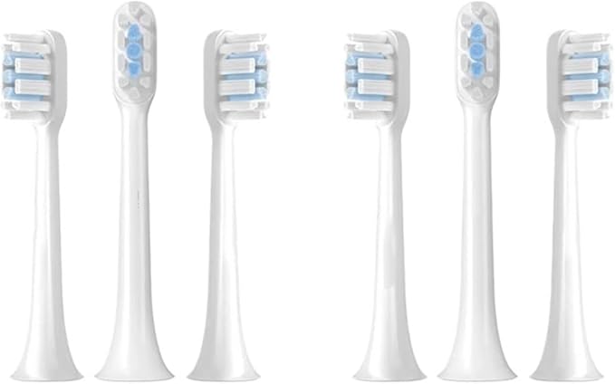 Compatible for T301/T302 Toothbrush Head Soft Brush Teeth Nozzles(6PCSWhite)