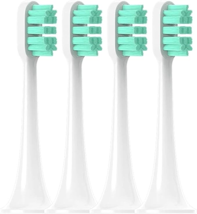Replacement Brush Heads Compatible for T300 T500 T700 Electric Toothbrush(4pcs Green)