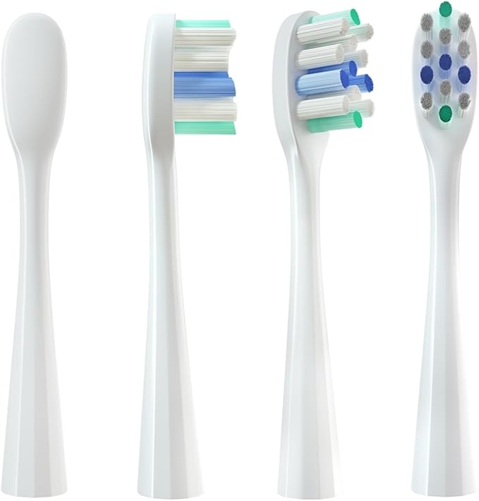 4 Pcs/Pack Replacement Brush Heads Compatible for usmile Toothbrush Head Deep Clean Type/Soft Bristle(Soft Bristle Pink)