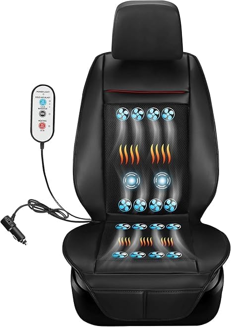 3 in 1 Massage Cushion with Winter Cooling Seat Covers Chair Massager for Full Body 12V Car Seat Covers (WinterSummerMassage-2)