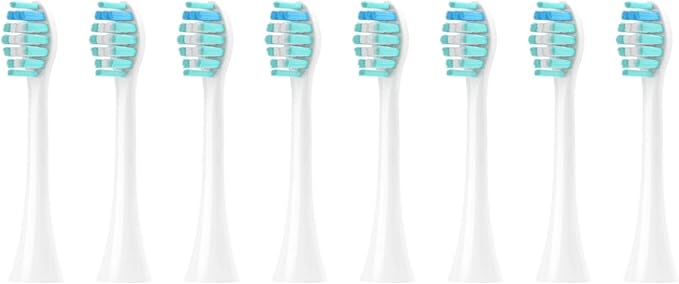 Compatible For Sonicool Electric Toothbrush Head 051B Cleaning Replacement Head DuPont Bristle Replacement Brush Heads Nozzles8/16pcs(8PCS WHITE)