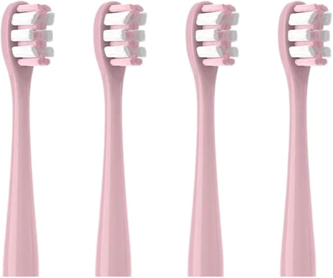 6CS Toothbrushes Head for Y1S/Y4/U1/U2/U3/P1/P4 Soft Sonic Electric Toothbrush Clean Nozzles(4CircylarPink)