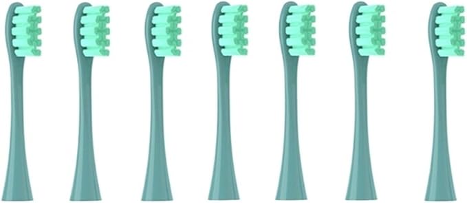 Compatible for Flow/X/X PRO/ Z1/ F1/ One/Air 2 /SE Brush Heads Soft Sonic Toothbrush Vacuum Bristle 7pcs Replacement(7pcs Green)