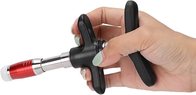 ZJchao Chiropractic Adjustment Tool 10 Levels Manual Single Head Spinal Massager Hand Back Massage Tool Gun Device Portable Chiropractic Adjustment Tool (Red)