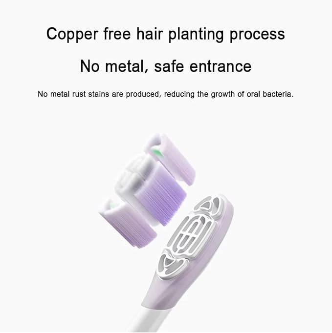 Toothbrush Brush Head 3/6PCS Compatible for Vibration Pro 4 Brushing Modes IPX8 Waterproof(6PCS Caring Version)